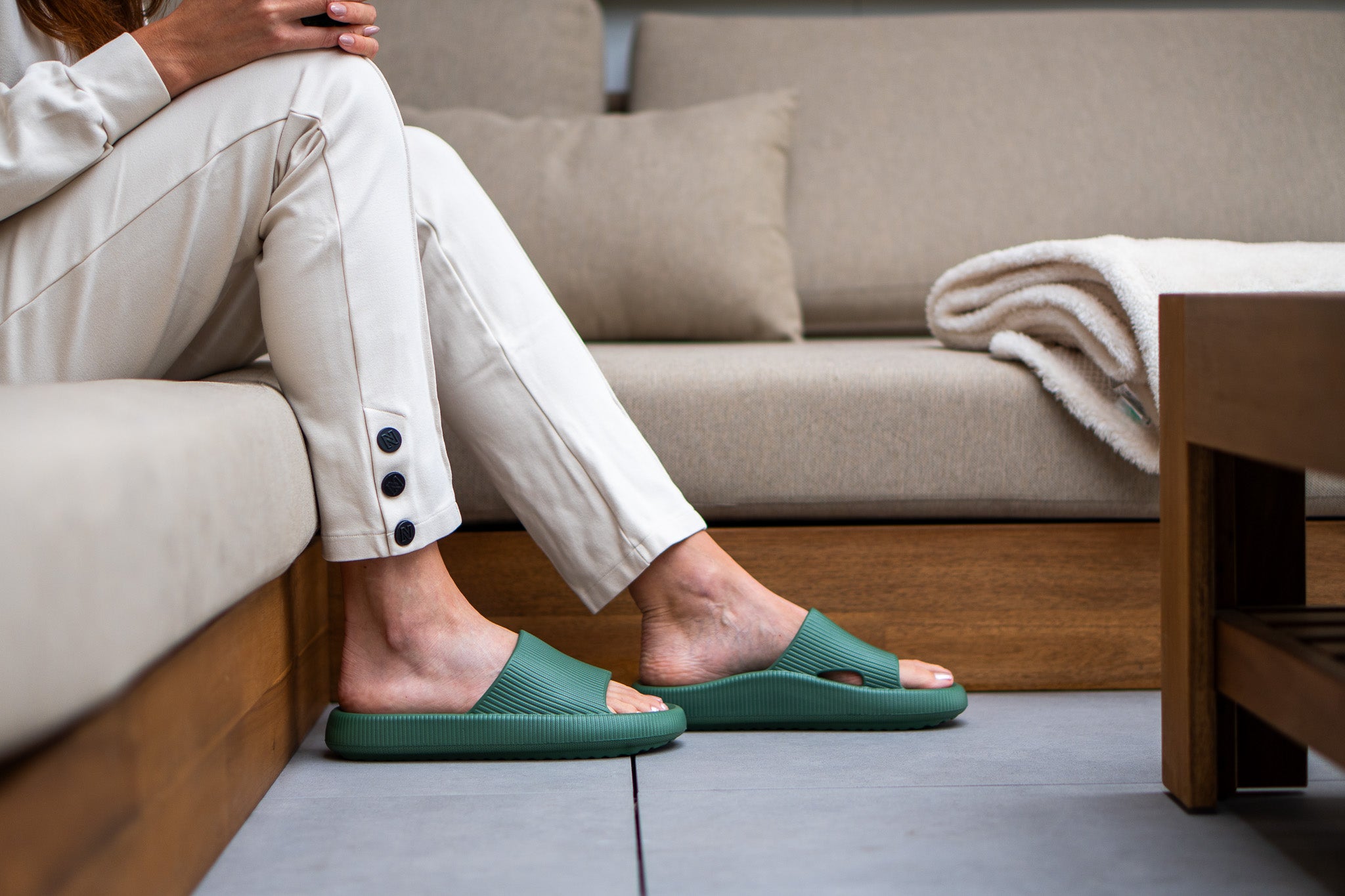 ARCKADS ergonomische slipper groen