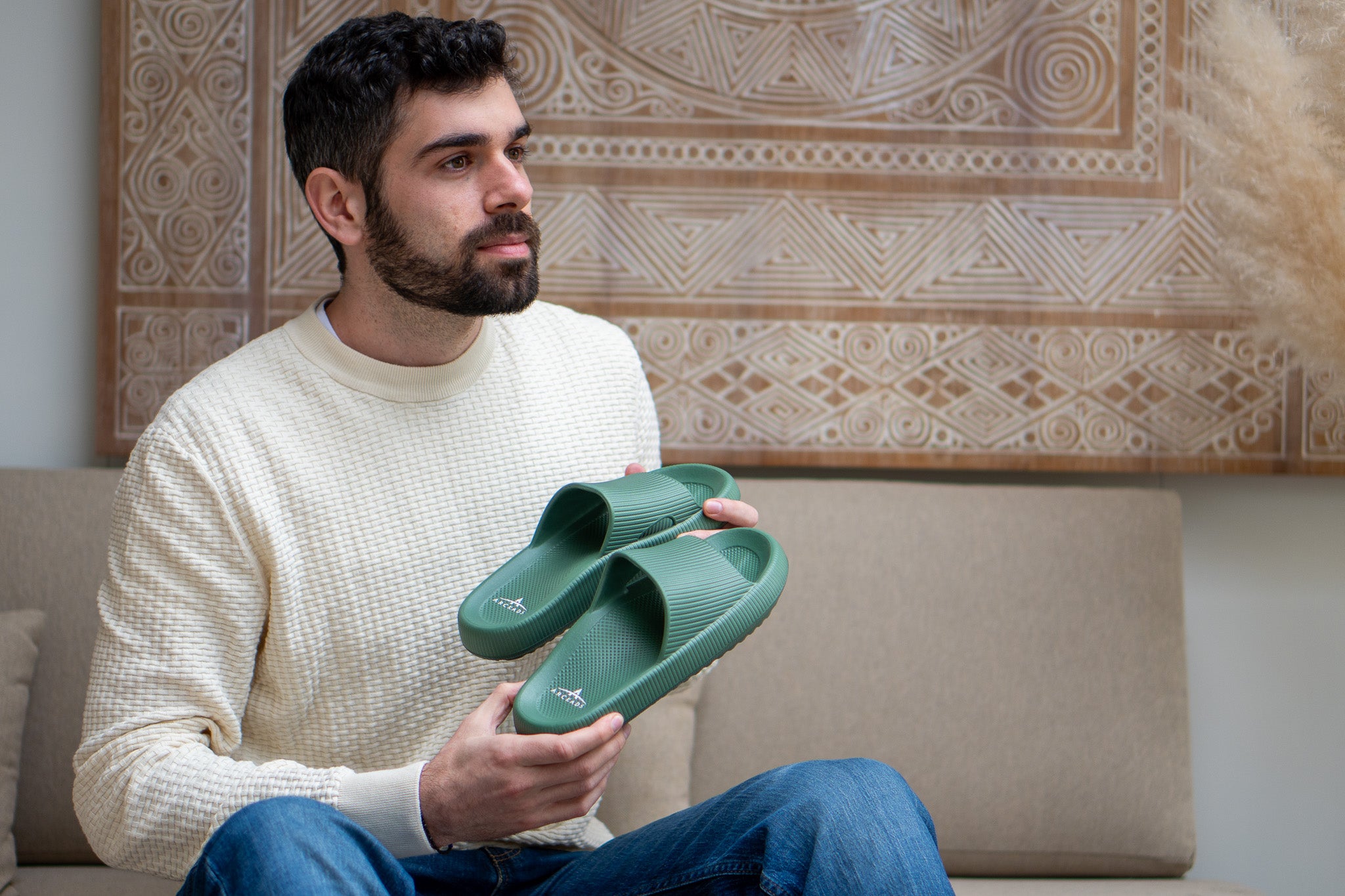 ARCKADS ergonomische slipper groen