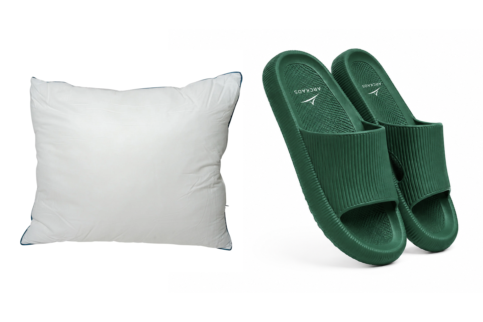 Ergonomisch comfortkussen + ARCKADS ergonomische slippers Combipakket