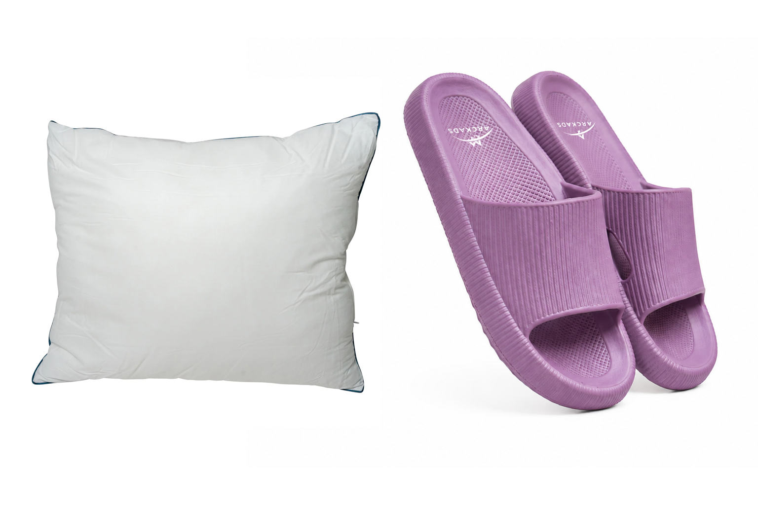 Ergonomisch comfortkussen + ARCKADS ergonomische slippers Combipakket