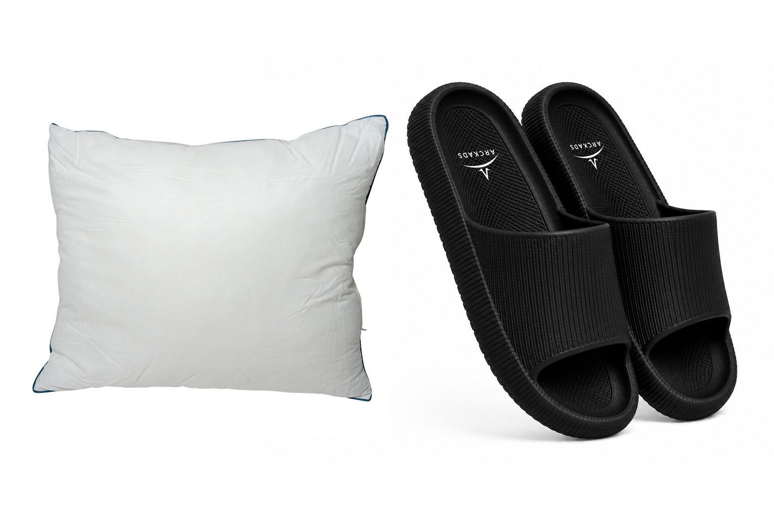 Ergonomisch comfortkussen + ARCKADS ergonomische slippers Combipakket