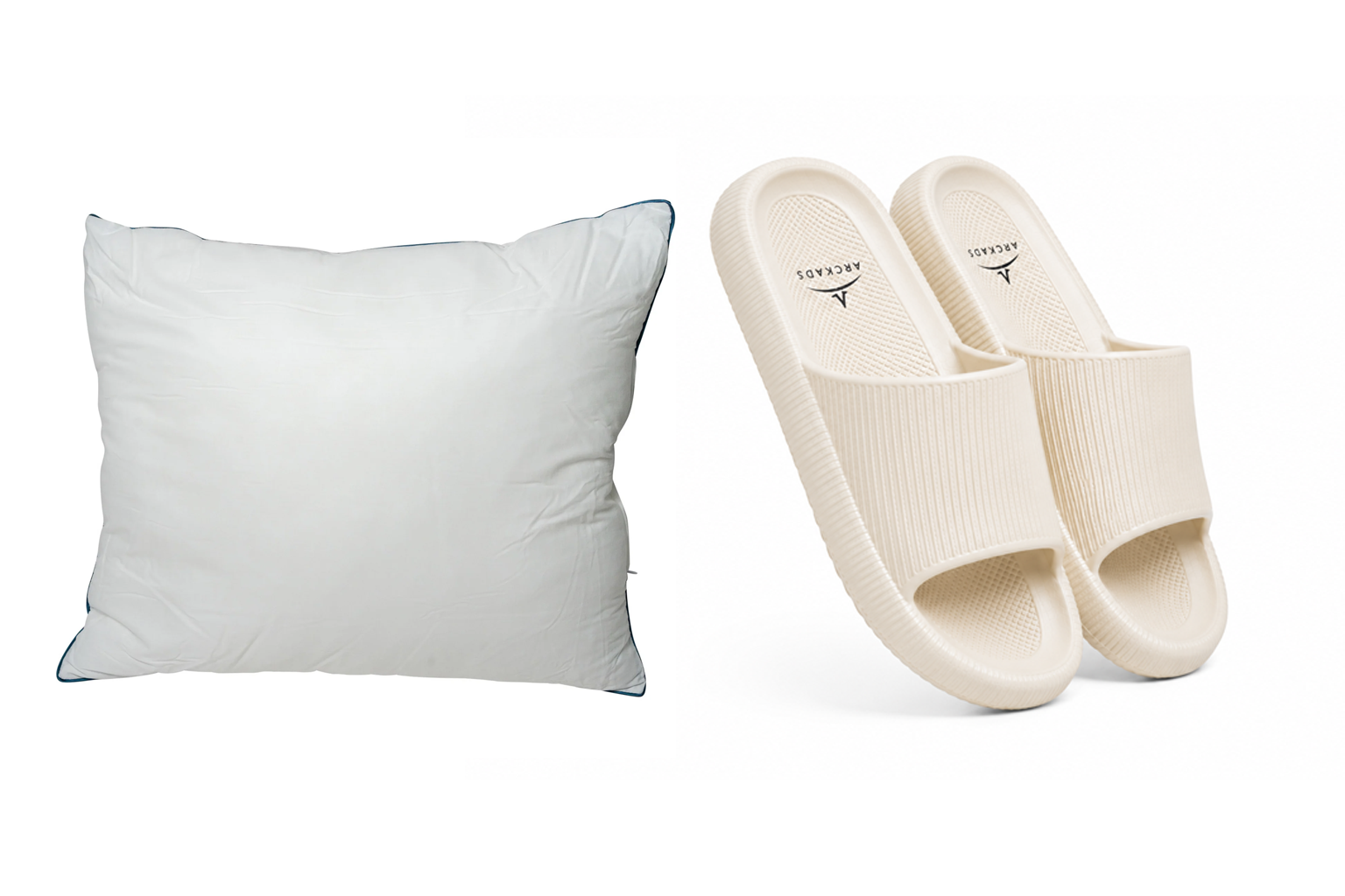 Ergonomisch comfortkussen + ARCKADS ergonomische slippers Combipakket